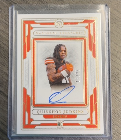 2025 Panini National Treasures #RS-QJS Quinshon Judkins — front