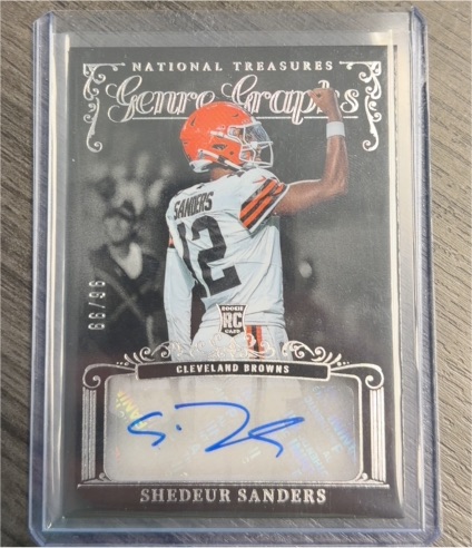 2025 Panini National Treasures Genre Graphs #GG-SSS Shedeur Sanders — front