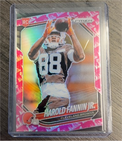 2025 Panini Prizm #399 Harold Fannin Jr. Pink Prizm — front