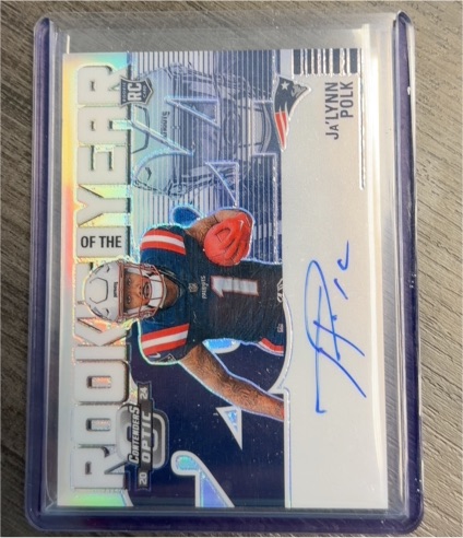 2024 Panini Contenders Optic #ROY-JPK Ja'Lynn Polk Rookie of the Year Blue Prizm Auto — front
