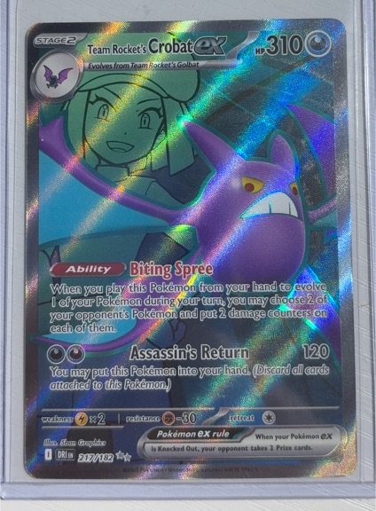 2023 Pokémon TCG Destined Rivals #217 Team Rocket's Crobat ex — front