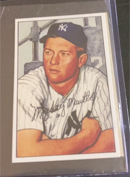 1987 C.C.C. 1952 Bowman Reprints #101 Mickey Mantle — front