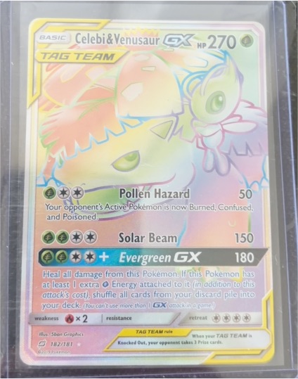 2019 Pokémon Team Up #182/181 Celebi & Venusaur GX — front