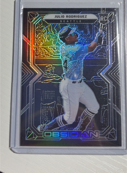 2022 Panini Chronicles Obsidian #27 Julio Rodriguez Rookie Card — front