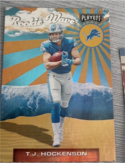 2019 Panini Playoff Rookie Wave #16 T.J. Hockenson — front