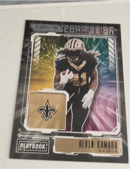 2021 Panini Playbook Zoning Commission #ZC-AKA Alvin Kamara — front