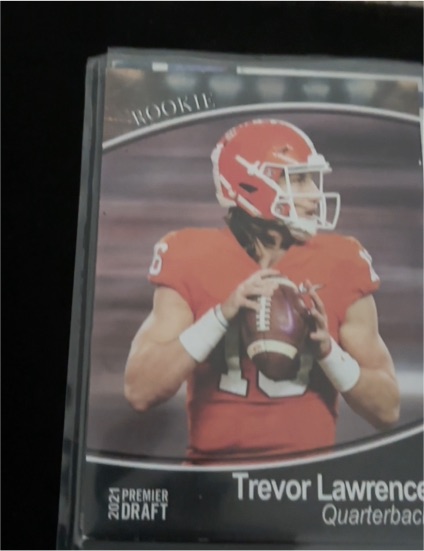 2021 Sage Premier Draft #180 Trevor Lawrence Rookie Card — front