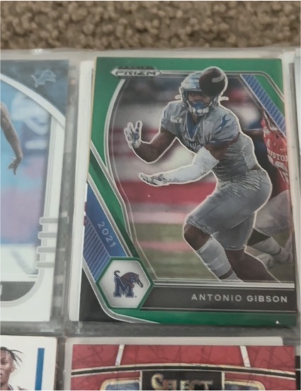 2021 Panini Prizm Draft Picks #79 Antonio Gibson Green Prizm — front