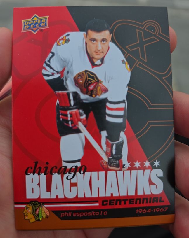 2025-26 Upper Deck Chicago Blackhawks Centennial #89 Phil Esposito — front