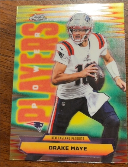 2025 Topps Chrome Football Power Players #PP-10 Drake Maye — front