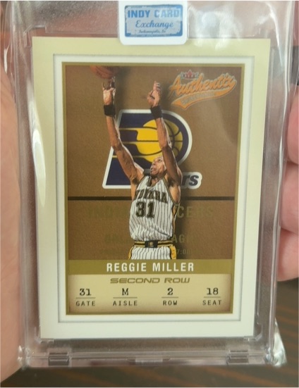 2001-02 Fleer Authentix #43 Reggie Miller — front