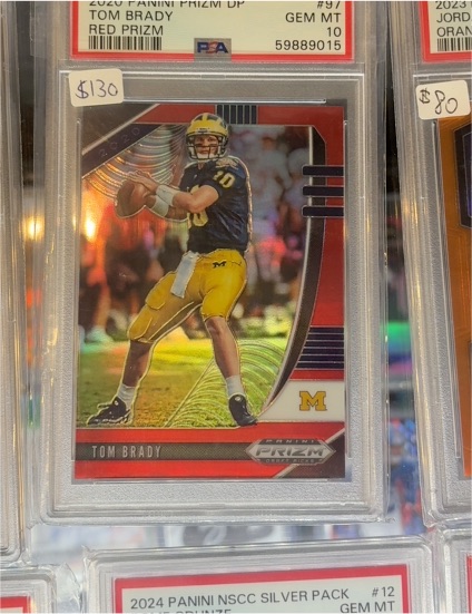 2020 Panini Prizm Draft Picks #97 Tom Brady Red Prizm — front