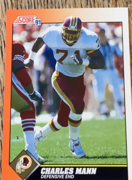1991 Score #411 Charles Mann — front
