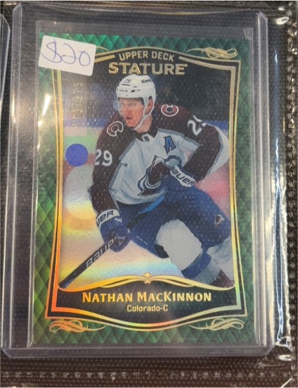 2023-24 Upper Deck Stature #5 Nathan MacKinnon — front