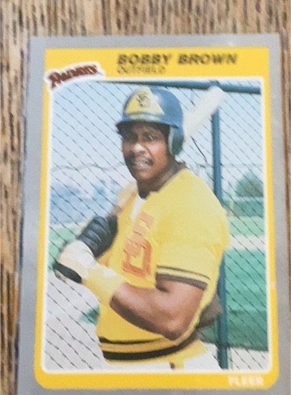 1985 Fleer #28 Bobby Brown — front