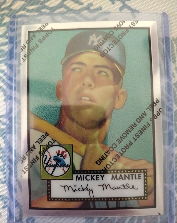 1996 Topps Finest #2 Mickey Mantle — front