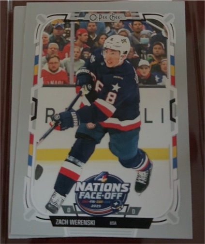 2025-26 O-Pee-Chee #506 Zach Werenski Nations Face-Off — front