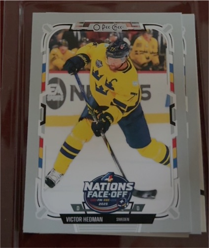 2025-26 O-Pee-Chee #524 Victor Hedman 4 Nations Face-Off — front