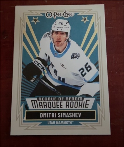 2025-26 O-Pee-Chee #598 Dmitri Simashev Utah Mammoth Marquee Rookie — front