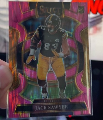 2025 Panini Select #53 Jack Sawyer Pink Shock Prizm — front