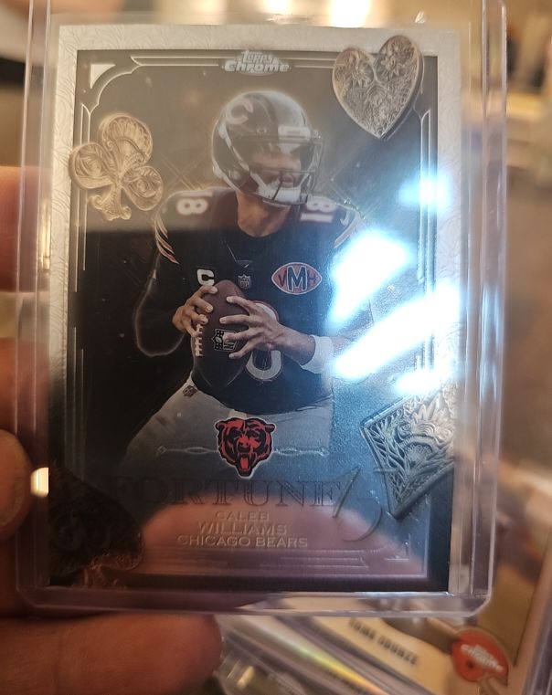 2025 Topps Chrome #F15-16 Caleb Williams Fortune 15 Chicago Bears — front