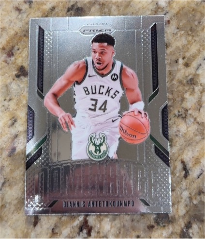 2024-25 Panini Prizm #4 Giannis Antetokounmpo Dominance — front