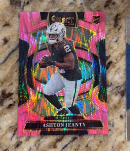 2025 Panini Select Concourse #4 Ashton Jeanty Pink Shock Prizm Rookie — front