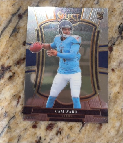 2025 Panini Select #126 Cam Ward Premier Level Rookie Tennessee Titans — front