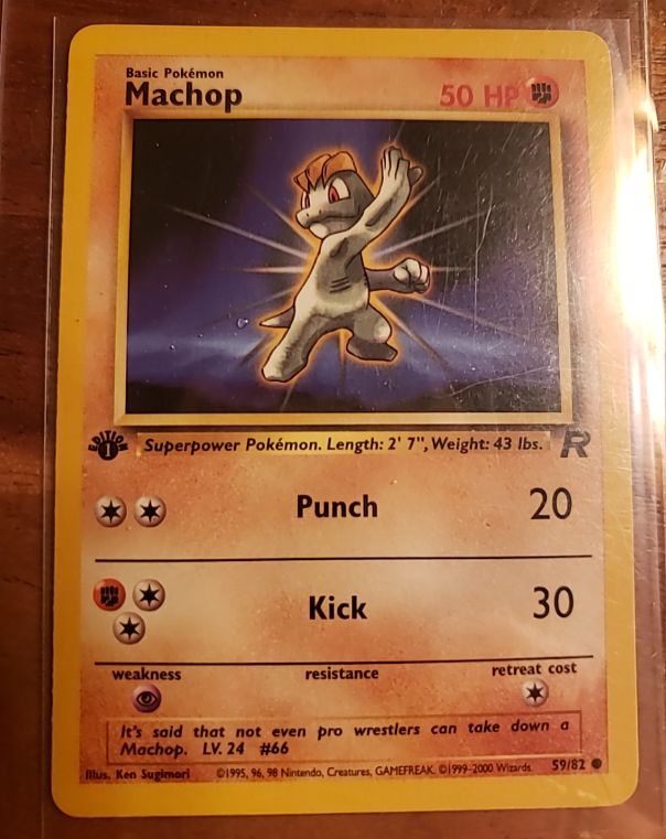 1999 Pokémon Team Rocket #59 Machop — front