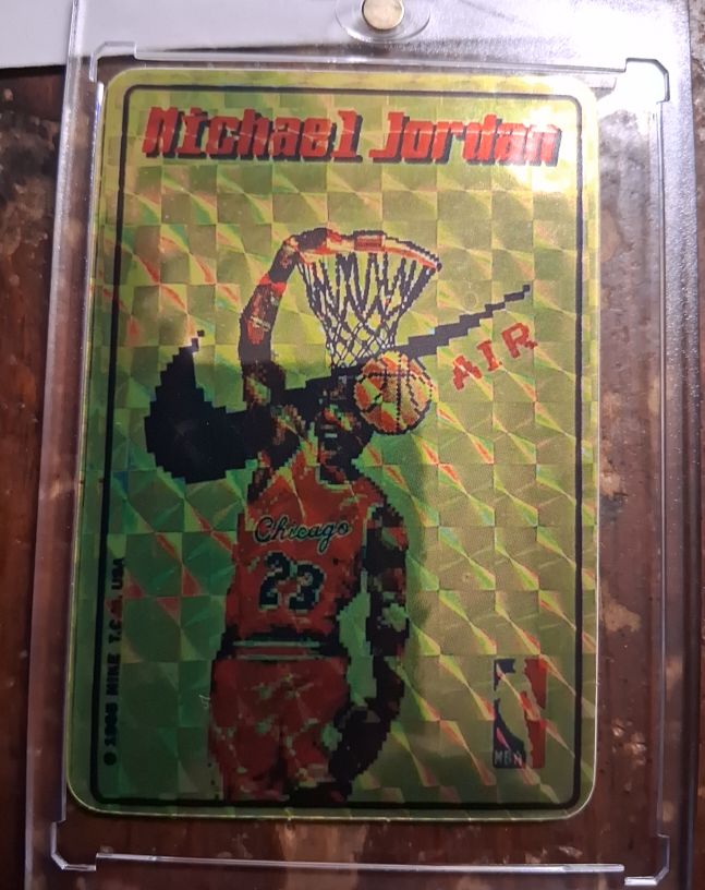 1985 Nike Michael Jordan 8-Bit NBA Basketball Holographic Sticker #85 — front