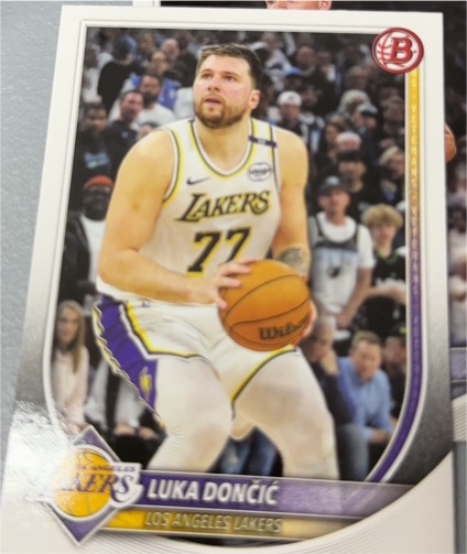 2025-26 Bowman Basketball #123 Luka Dončić Los Angeles Lakers — front
