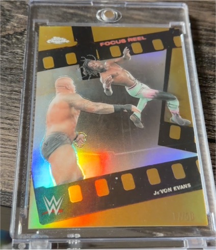 2026 Topps Chrome WWE #FR-9 Je'Von Evans Focus Reel — front