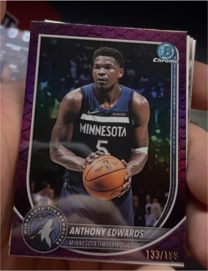 2025 Bowman Chrome #133 Anthony Edwards — front