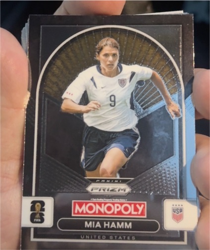2026 Panini Prizm Monopoly FIFA World Cup #91 Mia Hamm — front