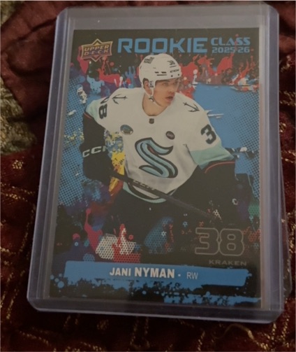 2025-26 Upper Deck Series 1 #RC-8 Jani Nyman — front