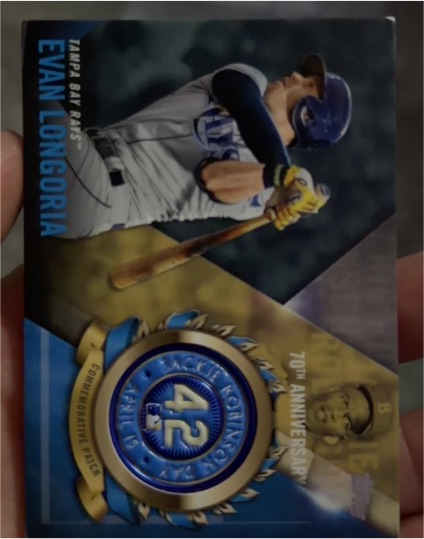 2017 Topps Jackie Robinson Logo Patch #JRPC-EL Evan Longoria — front