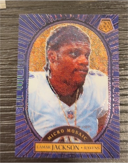 2025 Panini Mosaic #25 Lamar Jackson Micro Mosaic — front