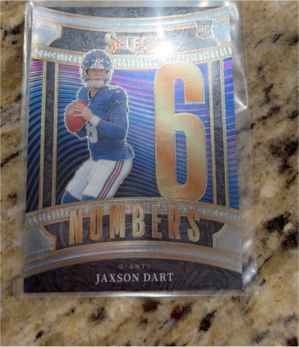 2025 Panini Select #16 Jaxson Dart Numbers Insert Rookie Card — front