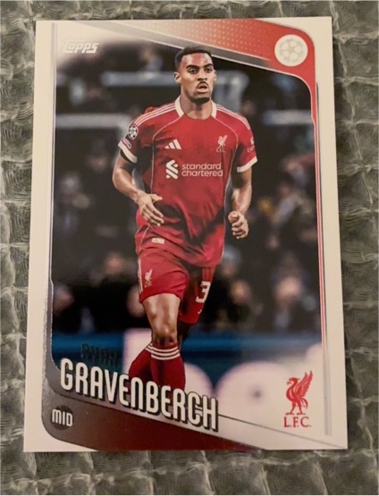 2025-26 Topps UEFA Club Competitions #193 Ryan Gravenberch Liverpool FC — front