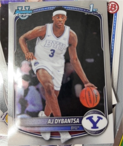 2025 Bowman Chrome #BCP-1 AJ Dybantsa — front
