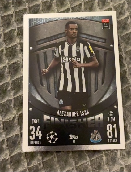 2023-24 Topps Match Attax UEFA Club Competitions #81 Alexander Isak FINISHER — front