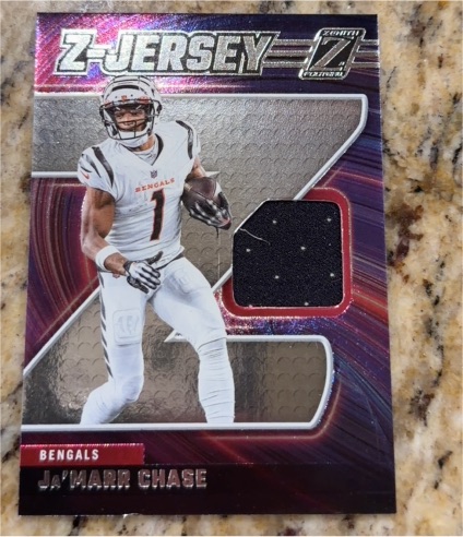 2024 Panini Zenith #ZJ21 Ja'Marr Chase Z Jersey — front