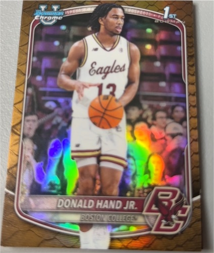 2025-26 Bowman Chrome #BCP-57 Donald Hand Jr. — front