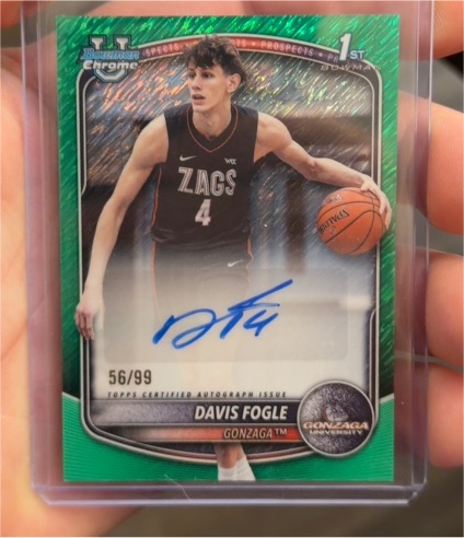 2025-26 Bowman Chrome #BCP-47 Davis Fogle — front
