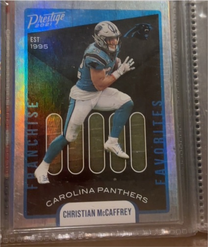 2021 Panini Prestige #FF-11 Christian McCaffrey Franchise Favorites — front