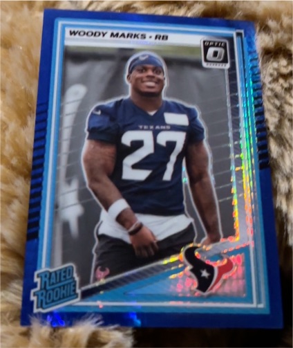 2025 Donruss Optic #377 Woody Marks Rated Rookie Preview Blue Scope — front