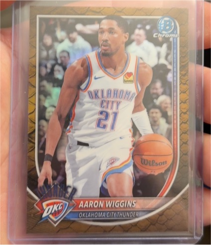 2025-26 Bowman Chrome #BCV-186 Aaron Wiggins — front