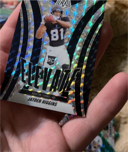 2025 Panini Mosaic #9 Jayden Higgins Elevate Mosaic Prizm Rookie Card — front