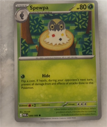 2026 Pokémon Perfect Order #008 Spewpa — front