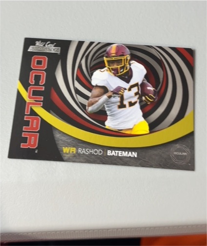 2021 Wild Card Alumination #OC-17 Rashod Bateman Ocular Single Swirl — front